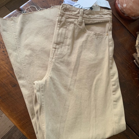 Zara wide leg crop tan - Picture 3 of 3